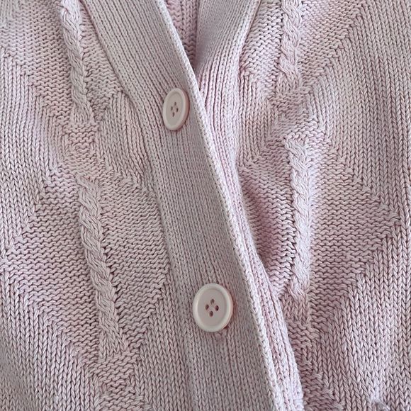 Vintage pink button-down sweater size extra large - Picture 3 of 4